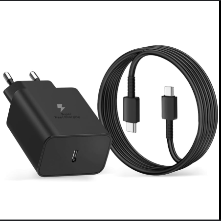 45W PD Super Fast Charger With Type-C to Type-C Cable For All Samsung_Smartphones | PD Charger For all Mobile Phones - Global Certified
