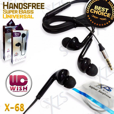 Xzs X68 XZS X68 Wired Handsfree – High-Speed Stereo Sound & Clear Mic