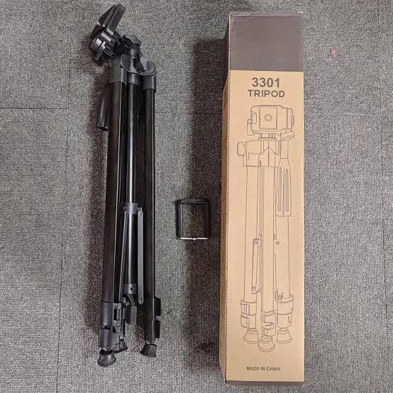 3301 Long Lightweight Aluminum 50-inches Tripod Stand for DSLR Camera Gopro Action Digital Camera Smartphone Mobile Phone YouTube,Live,Online Classes Teaching, Conference Tripod