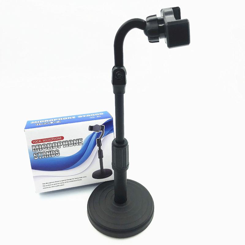 VOCAL Microphone Mobile Stand Adjustable Desktop Microphone Stand Mic Clip Holder