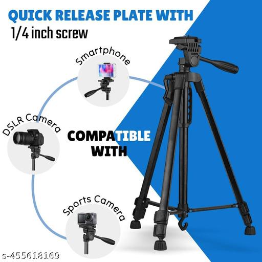 3301 Long Lightweight Aluminum 50-inches Tripod Stand for DSLR Camera Gopro Action Digital Camera Smartphone Mobile Phone YouTube,Live,Online Classes Teaching, Conference Tripod