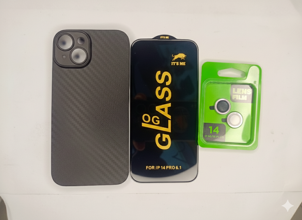 iPhone 14 Cover+Screen Protector+Camera Lens Protector for iPhone 14