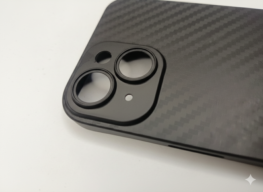 iPhone 15 Premium Black Carbon Fiber iPhone 15 Back Cover – 3-in-1 Protection Pack