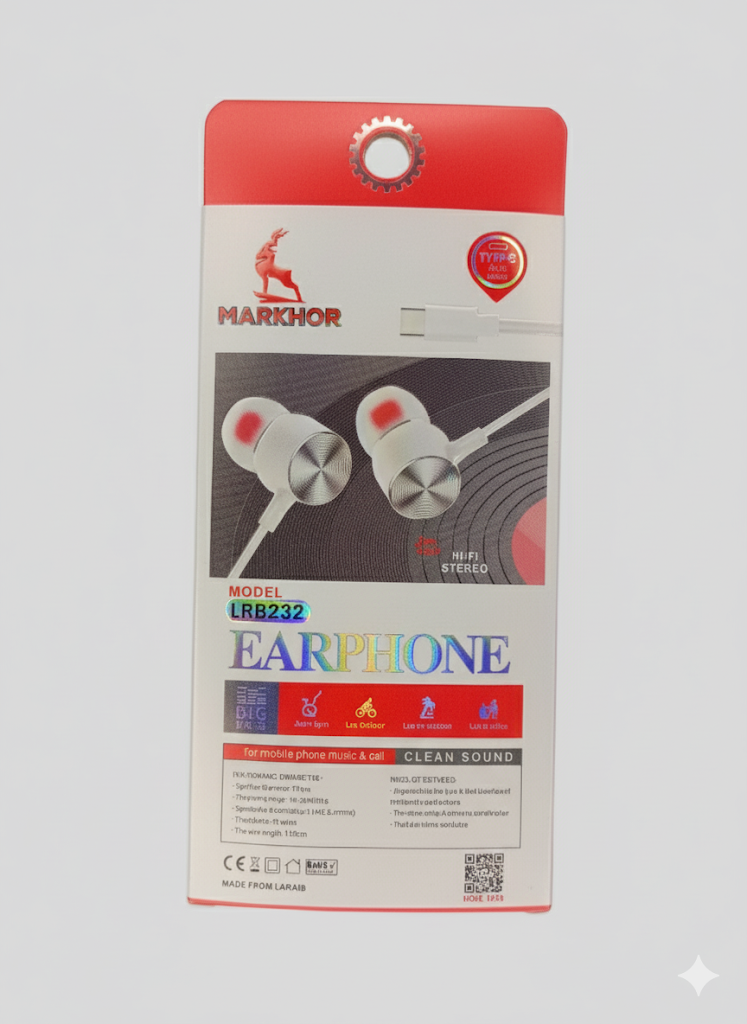 Sleek Type-C Wired Earphones with Metallic Finish and Stereo Hi-Fi Sound