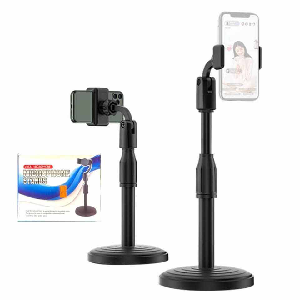 VOCAL Microphone Mobile Stand Adjustable Desktop Microphone Stand Mic Clip Holder
