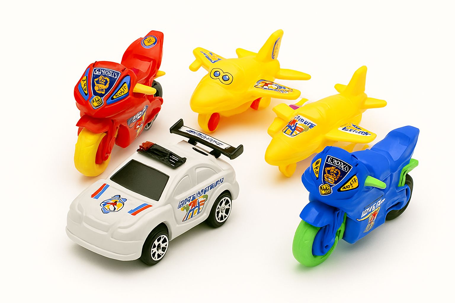 Action Pack Toy Set – Zoom, Patrol, Fly! 🚓🏍️✈️