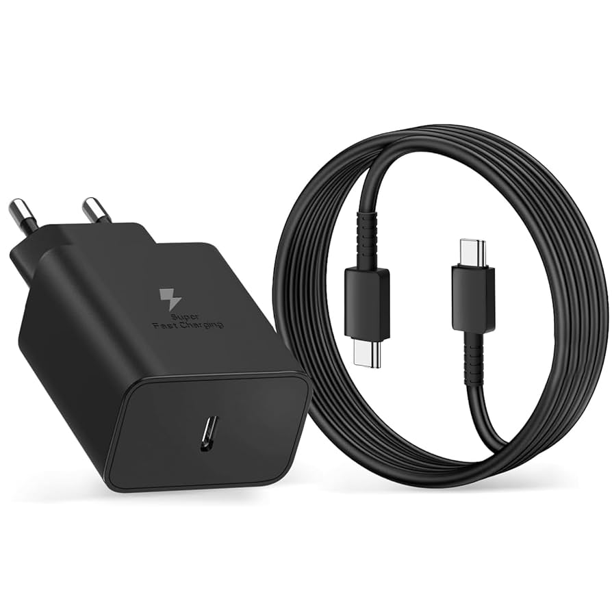 45W PD Super Fast Charger With Type-C to Type-C Cable For All Samsung_Smartphones | PD Charger For all Mobile Phones - Global Certified