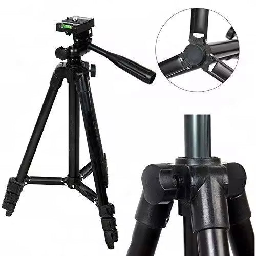3301 Long Lightweight Aluminum 50-inches Tripod Stand for DSLR Camera Gopro Action Digital Camera Smartphone Mobile Phone YouTube,Live,Online Classes Teaching, Conference Tripod
