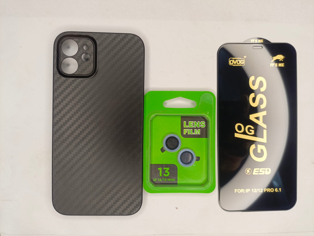 iPhone 12 Cover+Screen Protector+Camera Lens Protector for iPhone 12