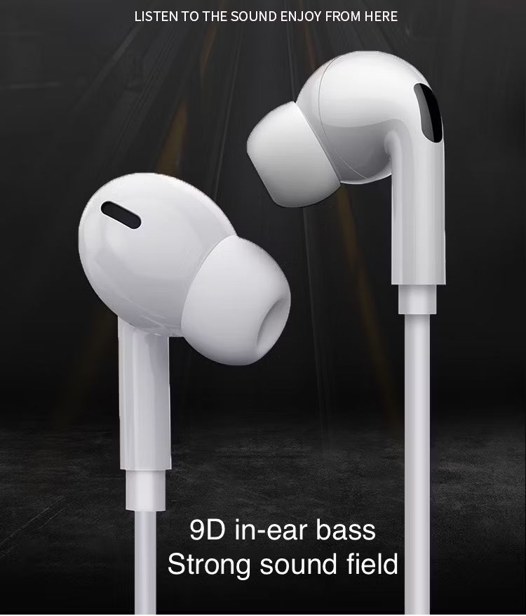 Lightning Earphones Wired Headset Bass for Phone Earpods with Mic Earbuds Pg3
