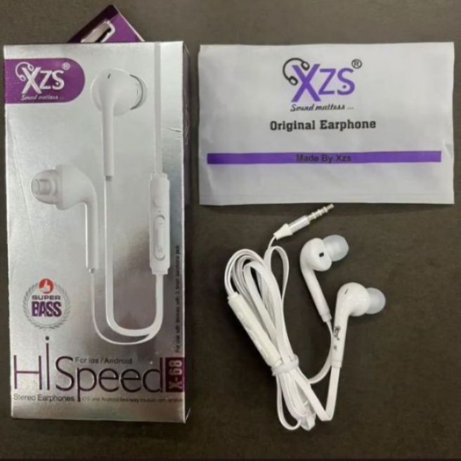 Xzs X68 XZS X68 Wired Handsfree – High-Speed Stereo Sound & Clear Mic