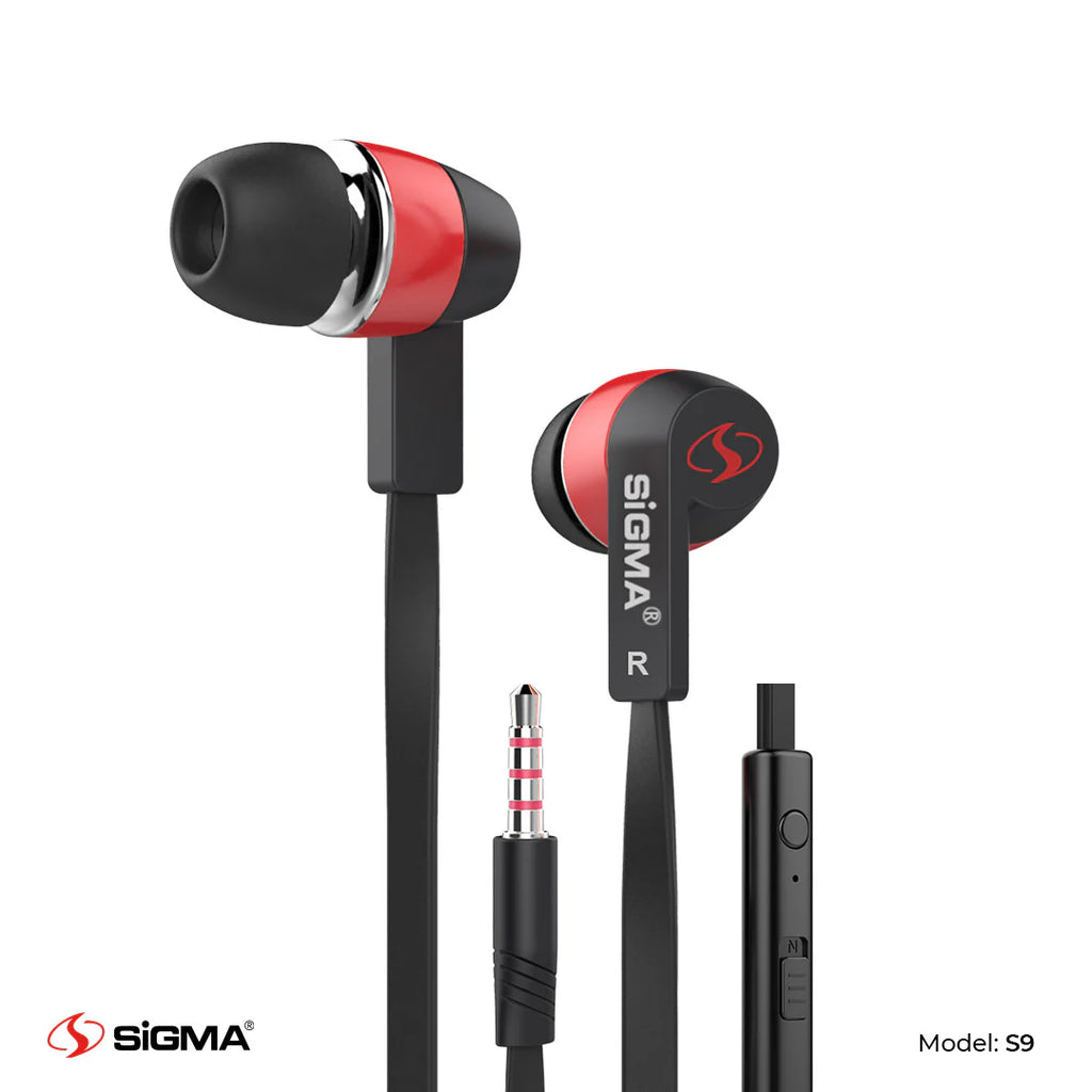 Sigma S9 Handfree Original Gaming Handfree - PUBG Handfree - Premium Crstal Clear Sound - Universal Handfree - Deep Base - Stereo Sound