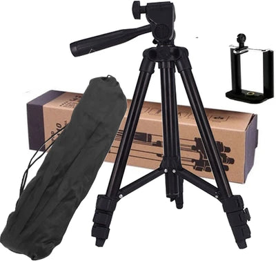 3301 Long Lightweight Aluminum 50-inches Tripod Stand for DSLR Camera Gopro Action Digital Camera Smartphone Mobile Phone YouTube,Live,Online Classes Teaching, Conference Tripod