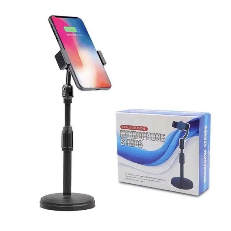 VOCAL Microphone Mobile Stand Adjustable Desktop Microphone Stand Mic Clip Holder