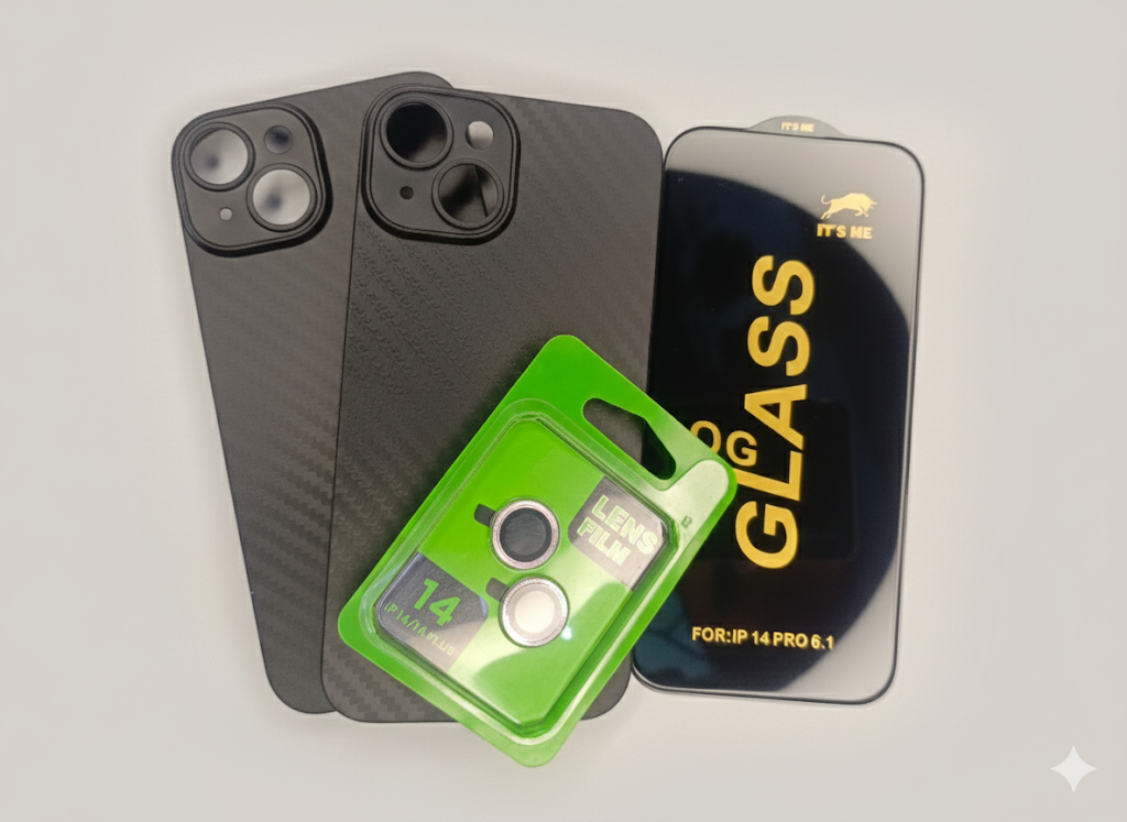 iPhone 14 Cover+Screen Protector+Camera Lens Protector for iPhone 14