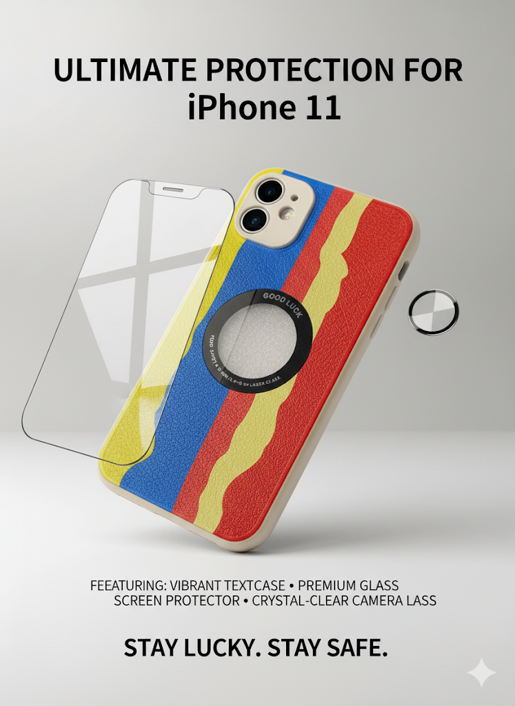 iPhone 11 Cover+Screen Protector+Camera Lens Protector for