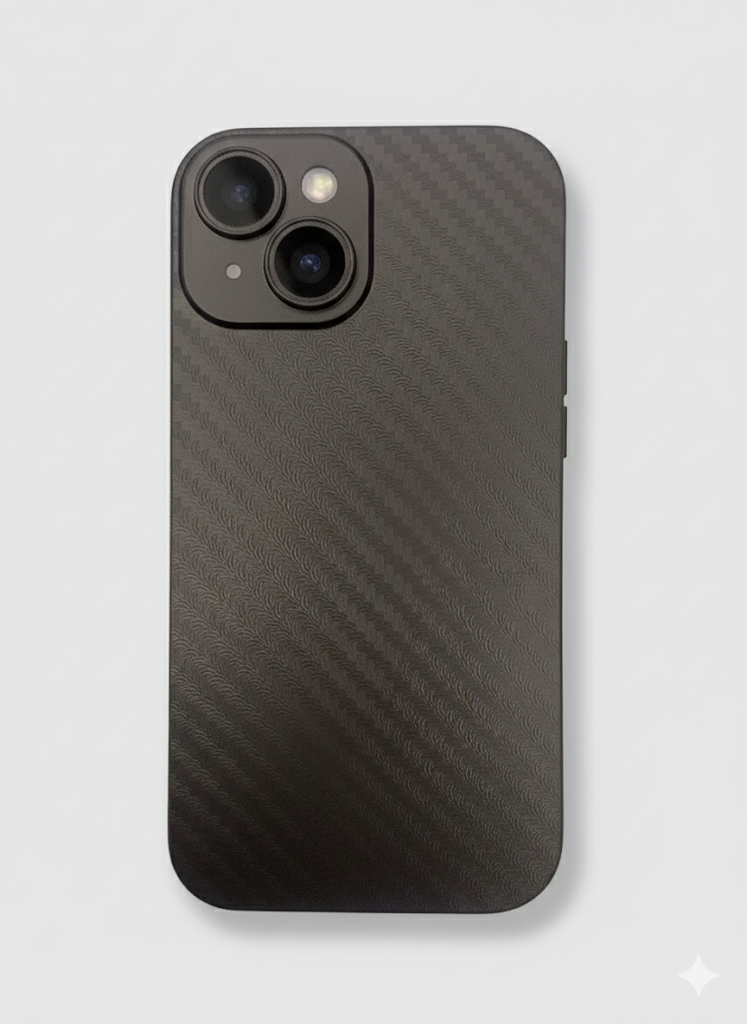 iPhone 15 Premium Black Carbon Fiber iPhone 15 Back Cover – 3-in-1 Protection Pack