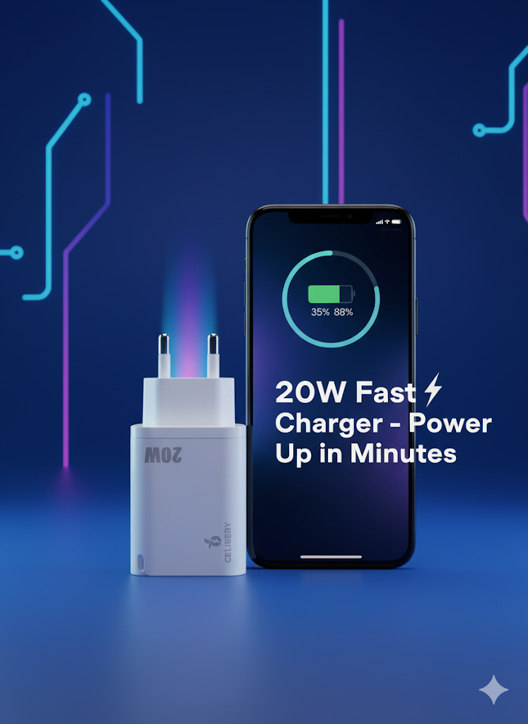 20W High-Speed Charging: Get the power you need, fast