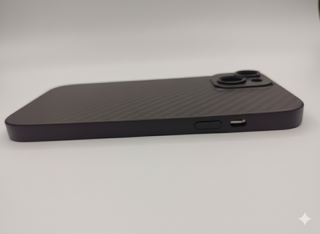 iPhone 15 Premium Black Carbon Fiber iPhone 15 Back Cover – 3-in-1 Protection Pack